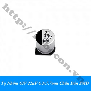 TD242 Tụ Nhôm 63V 22uF 6.3x7.7mm Chân ...