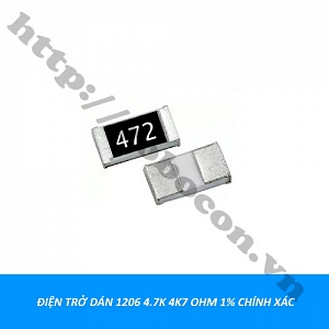 DT414 ĐIỆN TRỞ DÁN 1206 4.7K 4K7 ...